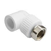 Угол с накидной гайкой VALFEX 20х1/2" ВР белый